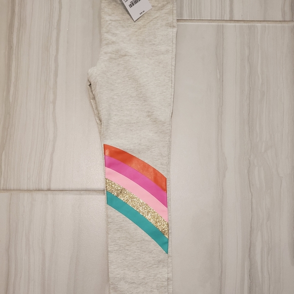 Girls' everday leggings with rainbow patch - Picture 3 of 4